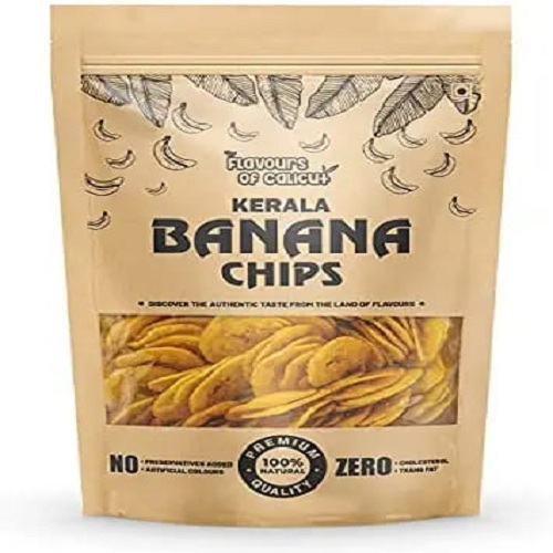 Fresh Crispy, Tasty and Salty Flavours Sweet Banana Chips - 200 g Bag, 24.2 g Serving Size, 100% Natural, No Preservatives or Artificial Colors