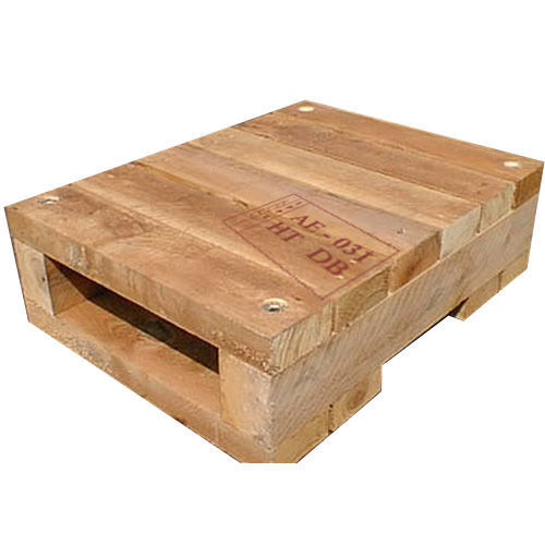 Single Faced Hard Wood Made Rectangular Shape Industrial Brown Fumigated Wooden Pallets