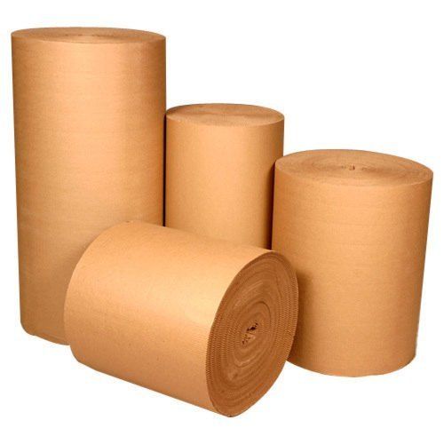 Less Than 80 Gsm Plain Pattern Industrial Use Brown Wood Pulp Made Corrugated Roll