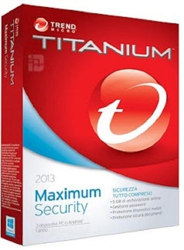 Trendmicro Titanium Maximum Security Software 2013