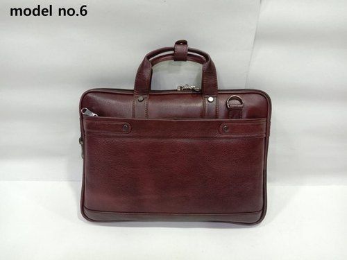 Very Spacious And Light Weight, Brown Color Plain Design Anti Wrinkle Pure Leather Laptop Bags Gender: Men