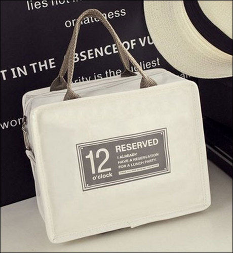 Moisture Proof Waterproof Pu White Insulated Thermal Lunch Bag For Office