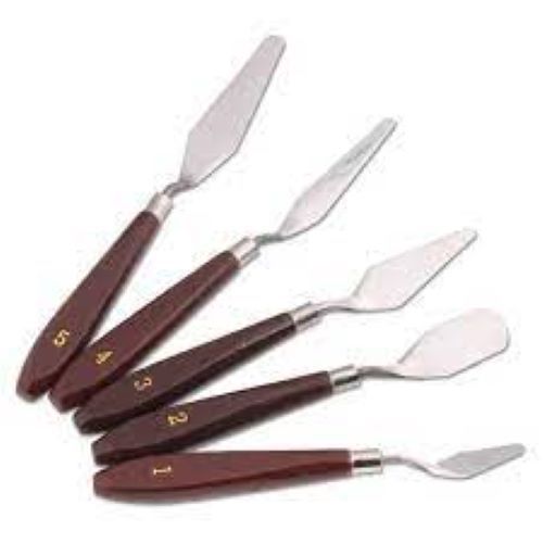 Wooden Handle Metal Blades Painting Knife Set