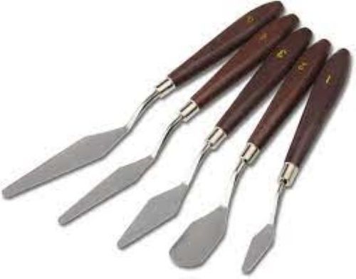 Strong Wooden Handle Metal Blades Painting Knife Set