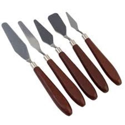 Wooden Handle Painting Knife Set - Stainless Steel Double Edge Blades | Strong, Durable, Rust Proof, Easy To Operate