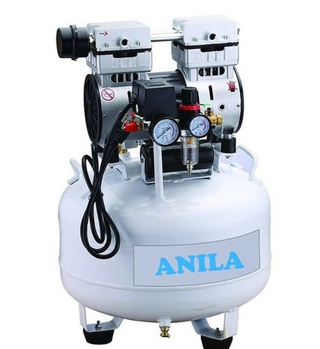 Portable Oil-Free Dental Air Compressor - 38L Tank Capacity, Silent Operation, Sturdy Design, Color Coated Finish, Available in Green, Grey, Black, Silver, Red