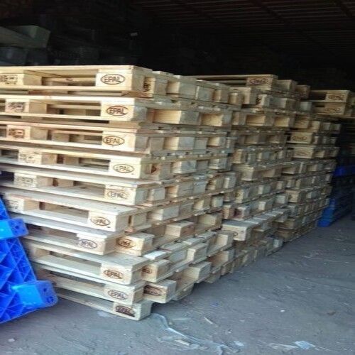 2 Way Entry Type 2 Ton Weight Capable Natural Brown Rectangular Pinewood Pallet 