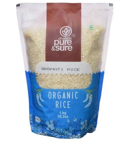 Aged Pesticide Free Organic High Fiber White Basmati Rice (1 Kg Pack) For Home