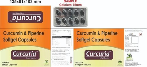 Curcuria Soft Gel Capsules With 10x1x10 Capsules Packaging