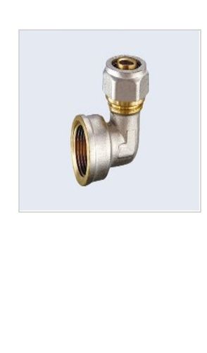 DURABLE AND RUST RESISTANT POLISHED AND CHROME DOUBLE ELBOW BRASS PEX FITTING