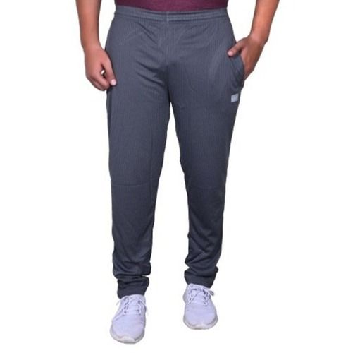 Full Length Mens Black Color Casual Wear Polyester Track Pant With Handwash Care Age Group: Adults