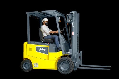 Godrej 1.5 To 3.0 Tonne Yellow And Black UNO Four Wheel Electric Forklift