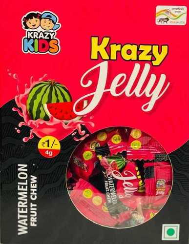 Mouth Watering And Delicious Taste Red Color Watermelon Flavour Sugar Jelly Candy Shelf Life: 6 Months