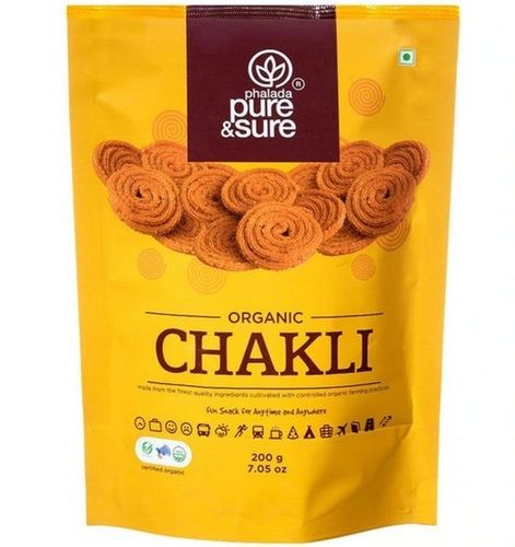 Organic Ready To Eat Roasted Chana And Rice Chakli Snack (200 Gram Pack)