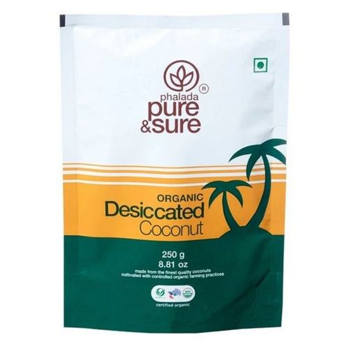 Preservative Free Organic Desiccated Coconut Powder (250 Gram Pack) For Cooking
