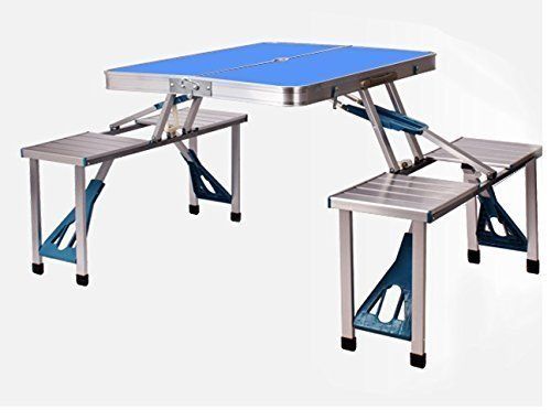 Rugged Design Abrasion Resistance Outdoor Aluminium Foldable Picnic Table