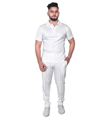 White Color Sports Wear Half Sleeves Cricket T Shirt For Men Age Group: Adults