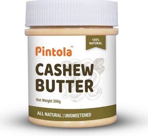 100% Natural Unsweetened Heart Healthy Roasted Cashew Butter (200 Gram Pack) Age Group: Adults