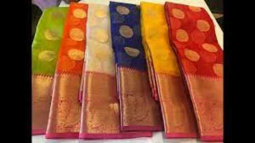 Multicolor Anti Wrinkle And Skin Friendly Ladies Cotton Silk Sarees With And Without Blouse