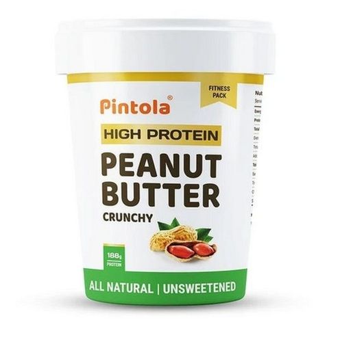 High Protein 100% Natural Unsweetened Crunchy Roasted Peanut Butter (510 Gram Pack) Age Group: Children