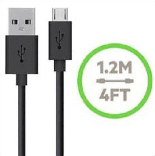 1.2 Meter Black Usb Cable For Mobile Charger, Cable Length 1.2 M