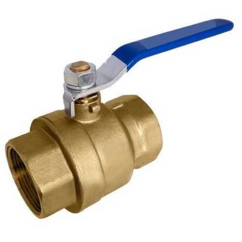 Blue Blow Out Proof Polished Two Way Brass Ball Valve For Gas Fitting And Water Fitting