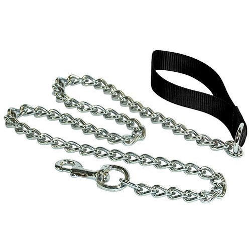 Light Weight, Plain Design And Silver Color Metal Dog Chain With Anti Rust Properties