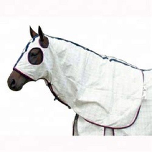 White Plain Design And 2 Belly Polyester Ripstop Hood Summer Horse Rug With Cotton Filling