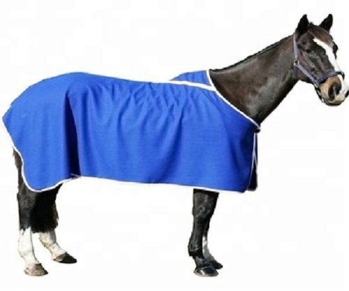 Plain Design And Blue Color 2 Belly Polyester Horse Show Rug For Summer Weather With Polyester Lining