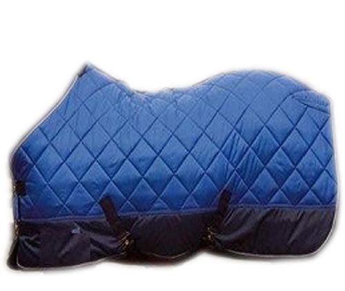 Plain Design And Blue Color 2 Belly Polyester Stable Horse Rug For Winter Weather