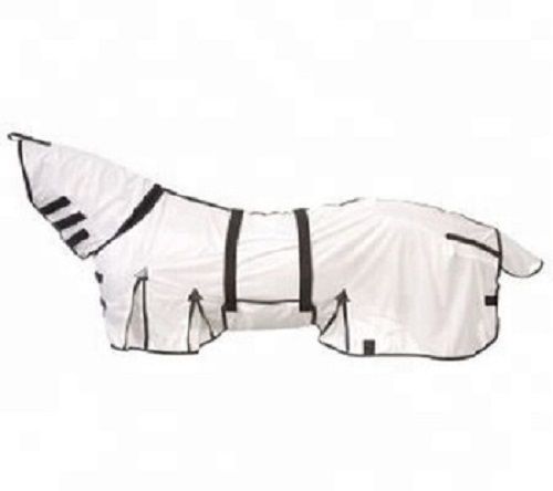 Plain Design And White Color 2 Belly Poly Cotton Horse Summer Rug For Summer Weather