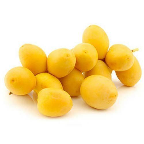 Common Yellow Color Dates Fruits With Rich Essential Vitamins, Minerals And Butterscotch Candy Taste