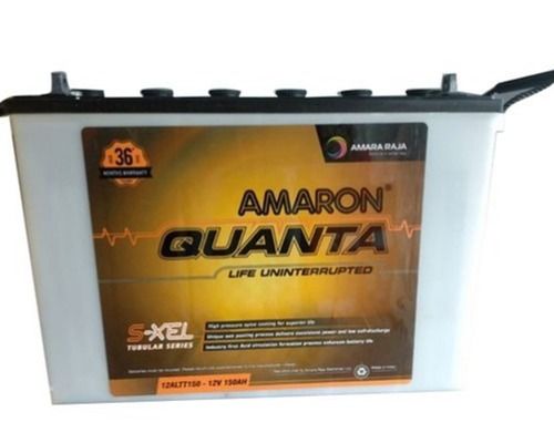 Amaron C20 150Ah Quanta Battery 12V With 3 Years Warranty And 1-2 Hours Backup Nominal Voltage: 12 Volt (V)