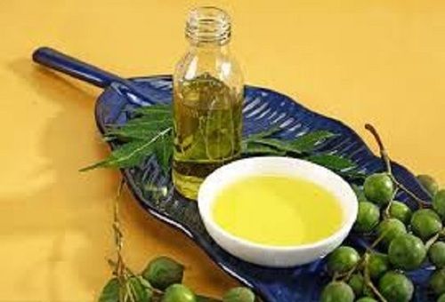 Light Yellow Natural Refined Neem Oil Away From Flame And Sunlight