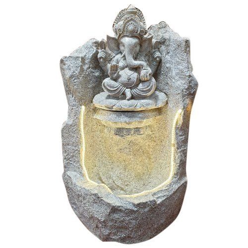 Pahad Ganesh Harmony Art And Craft Polystone Fiber Water Fountain For Interior Decoration