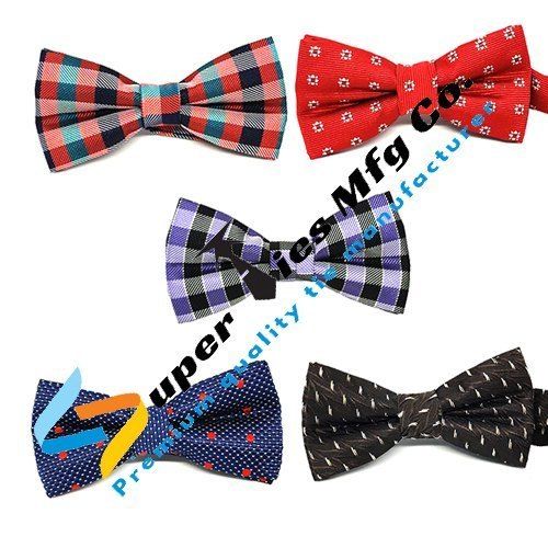 Multi Color Party Wear Printed Unisex Bow Tie With Washable And Polyester Wool Fabrics