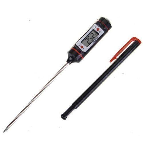 Plastic And Stainless Steel Made Round Shape Food Industry Use Digital Thermometer