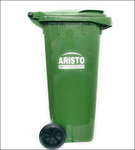 Blue Plastic Printed Aristo Wheel Dust Bin For Food Cover, 120 Ltr 