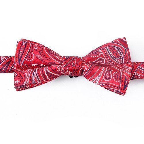 Wedding Wear Printed Unisex Bow Tie With Dry Clean And 100% Microfiber Fabrics