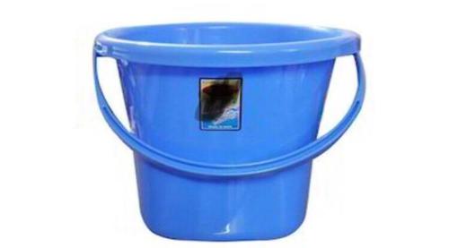 Blue 20 Liter Rigid Plastic Bucket - Durable Design Ample Storage Convenient Carrying Handle Corrosion and Rust Resistant Easy to Clean and Maintain Stackable for Efficient Space-Saving