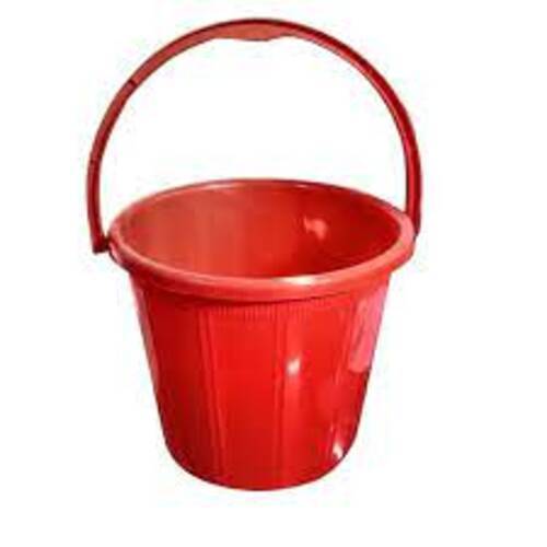 25 Ltr Plain Rolex Plastic Bucket - Rigid Red Plastic, Lightweight and Portable | Unbreakable Design, Spacious Capacity, Smooth Interior