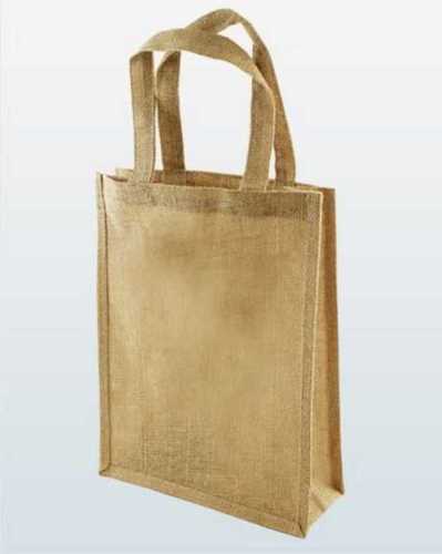 Shopping Purpose Plain Light Brown Jute Bags In Rectangular Shape