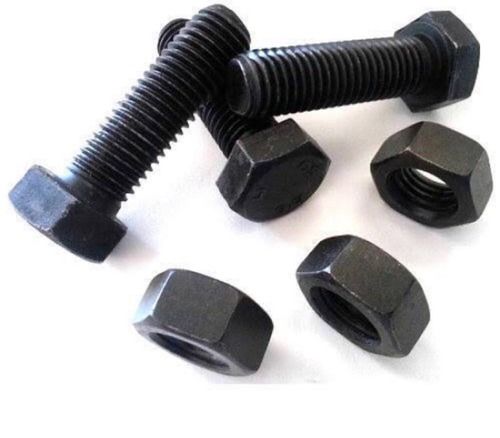 Metal Hexagonal Shape Grey Color Hot Rolled Mild Steel Nut Bolts For Fitting 