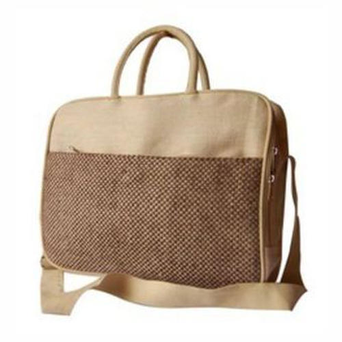  हल्का वज़न और प्लेन डिज़ाइन भूरा रंग पर्यावरण के अनुकूल हैंडल वाला एग्जीक्यूटिव जूट बैग 