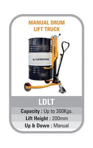 Easy To Operate Mild Steel Three Wheel Manual Drum Lifting Truck (Loading Capacity Upto 300 Kg)