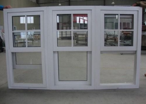 Aluminum Plain White Upvc Single Hung Window Used In Hotel And Home