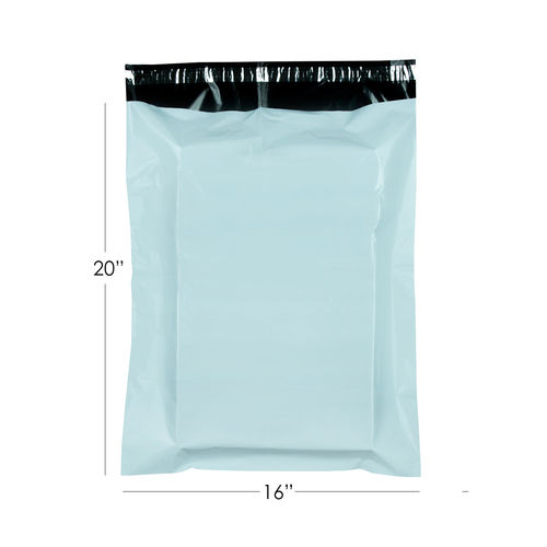 White Plastic Courier Bag 16X20 Without Pod 60 Micron