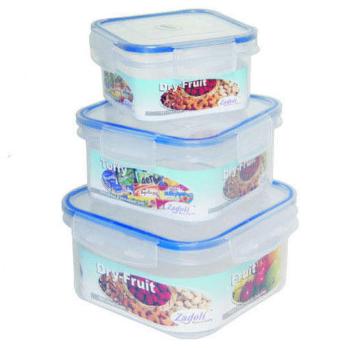 Palio No 3 Square Printed Plastic Dryfuit Packaging Container 3 Pcs Set