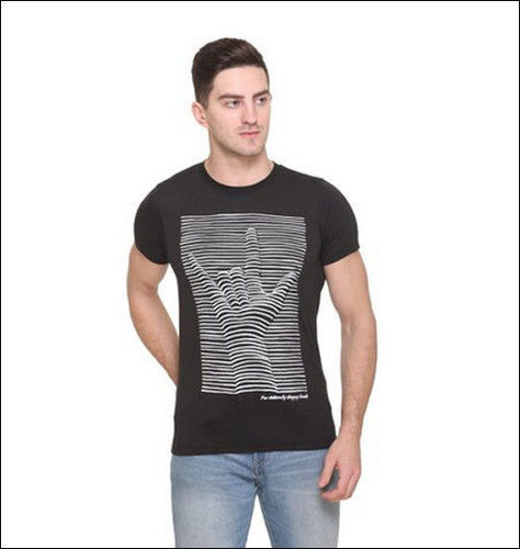 Round Neck Casual Wear Half Sleeve 3d Printed T-Shirt For Mens