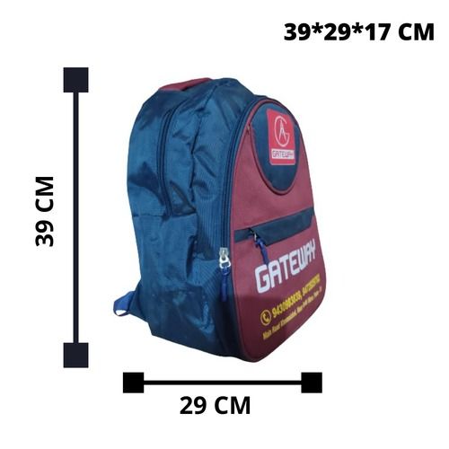 Zipper Closure Type Spacious And Blue Color Printed Design Polyester Unisex Designer Kids School Bag Design: Backpack